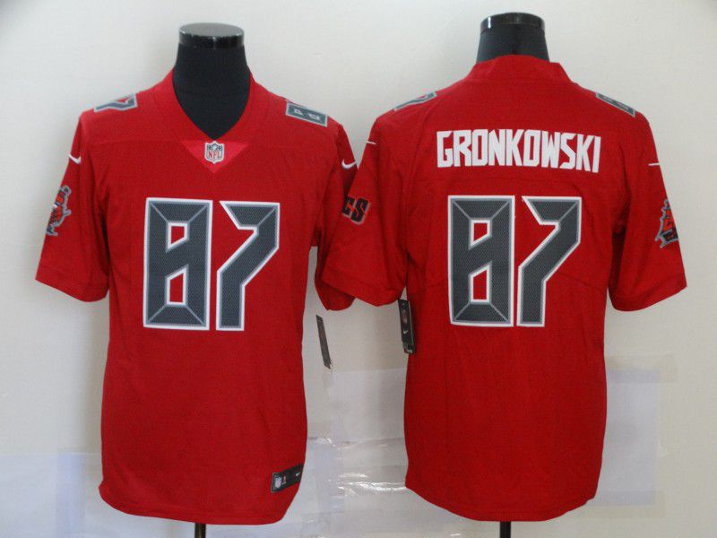 Men Tampa Bay Buccaneers #87 Gronkowski Red 2020 Vapor Untouchable Limited Playe Nike NFL Jerseys->new england patriots->NFL Jersey
